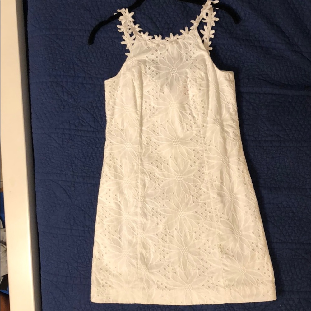 Lilly Pulitzer White Eyelet Annabelle Shift Dress